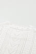 Crochet Lace Pointelle Knit Sweater